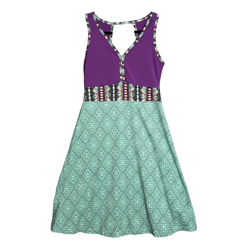 Marmot Activewear Dress Open Back Purple Teal Size S Gorpcore Golf Resort Travel